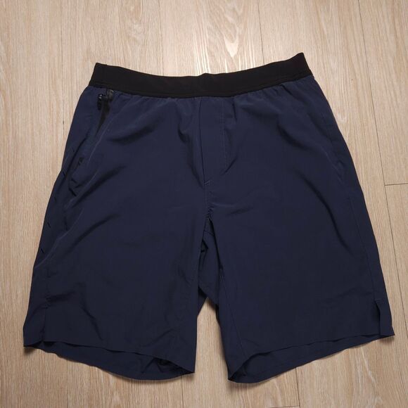 Ten Thousand The Interval Shorts Mens Medium Blue 9" Inseam Lined Stretch Gym - Picture 1 of 13